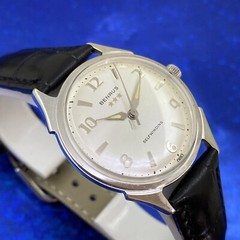 Vintage 1960’s Man’s BENRUS 3 Stars Stunning Silver Dial Fully Serviced WARRANTY