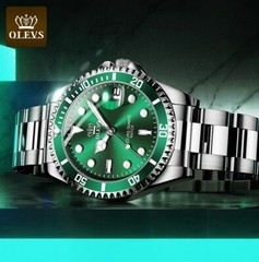 Waterproof Quartz Watch Men’s OLEVS Men Luminous Luxury Stainless Steel Strap