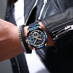 CURREN Men’s Business Quartz Watch Stainless Steel Chronograph Date Wristwatch