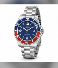 Invicta Pro Diver Quartz Diver Watch – 44mm Blue Dial Red/Blue Bezel w/ Box