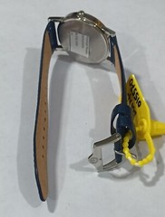DGN-015570 BULOVA MEN WHITE DIAL LEATHER PROTOTYPE SAMPLE LEATHER WATCH MB-551
