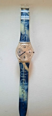 2004 SWATCH CITY VIENNA SPECIAL Swiss Watch Blue White New Battery FREE SHIP