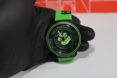 New Swiss Swatch Big Bold Come In Peace Planets Quartz Green Watch SB01B125 47MM