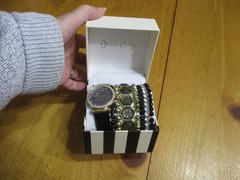NWT Jessica Carlyle PVD Stainless Steel Watch/Coordinating Bracelets,8 Pcs,
