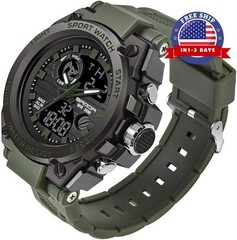Reloj Para Hombre Relojes De Cuarzo Reloj Militar Digital Deportivo De Buceo NEW