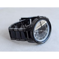 Brighton Carpinteria Chunky Wide Watch Dark Bronze Black Acrylic Fold Over Clasp