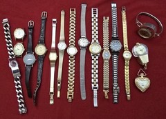 Watchmaker’s Estate Antique Old Tools Large Grouping of Ladies’ Watches