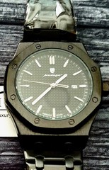 Rare Poedagar Black Sea Guilloché Dial Mens Dress Watch