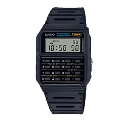 Casio CA-53W-1 Calculator Databank Retro Digital Black Resin Men Watch New