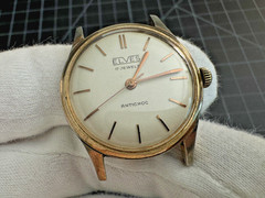Vintage 1960s ELVES French 17J Manual Wind Copper-Tone Hands Watch Running 32mm