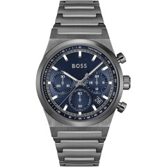 Hugo Boss 1514223 Candor Blue Dial Gunmetal Gray Metal Strap Men’s Watch
