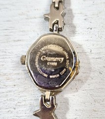 Vintage Gramercy Markasite Style Star Link Bracelet Watch Silver Tone Quartz