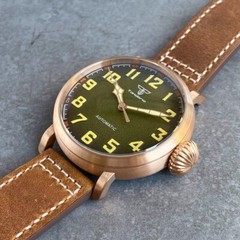 Big Mens NH35 PT5000 Automatic Sapphire Crystal Stainless Steel Bronze Watches