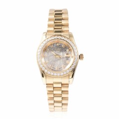 EON 1962 Genuine Meteorite Face Swiss Movement Watch in Stainless Steel