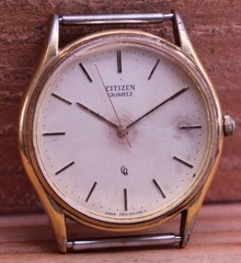 CITIZEN QUARTZ CQ 7951-797750-Y MEN’S WRIST WATCH 33mm 19.5mm LUG RUNS (HN)