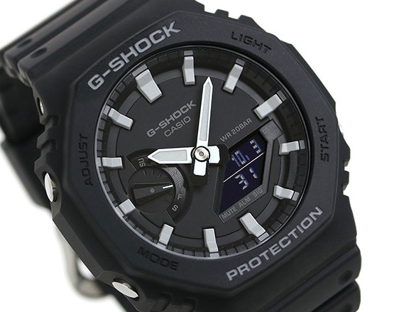 Casio G-Shock GA-2100-1ADR Black Analog Digital CasiOak Watch New
