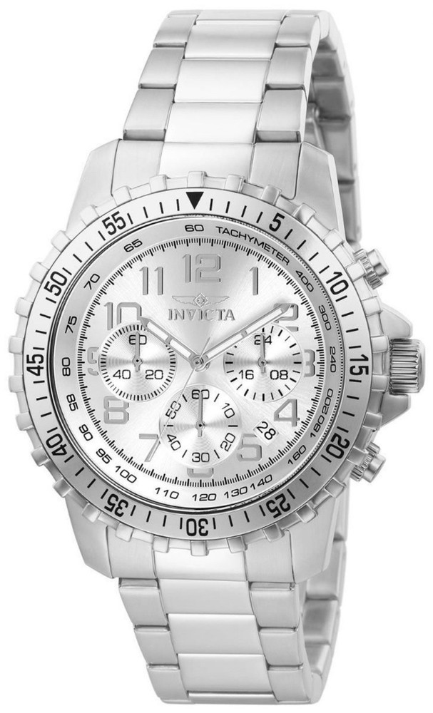 LNIB Invicta Specialty Collection Watch Model #6620 45mm Silver Toned Black Dial