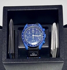 RARE New OMEGA x Swatch Moonswatch MISSION To NEPTUNE SO33N100 Watch + Receipt