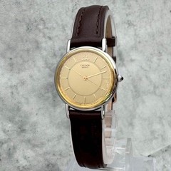 Seiko Credor 1271-0010 Brown 18K Gold Quartz Watch Japan Vintage 07493