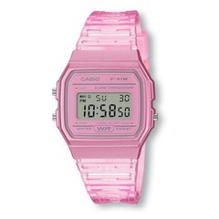 CASIO F91WS-4C Pink Translucent Unisex Digital Watch