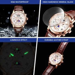 Stylish Men’s Chronograph Dress Watch – Elegant Wristwatch for Formal & Casual W