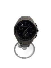 SEIKO Solar Watch Digital Stainless BLK SLV 8B63 0AV0
