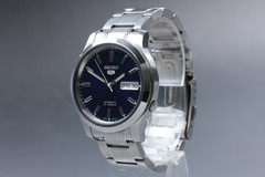 [Exc+5] Vintage Seiko 5 7S26-02J0 Blue 21J Day Date AT Men’s Watch From JAPAN