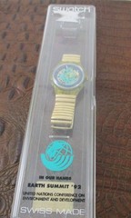 Vintage Swatch Automatic “In Our Hands – Earth Summit ’92” Wristwatch Orig Box