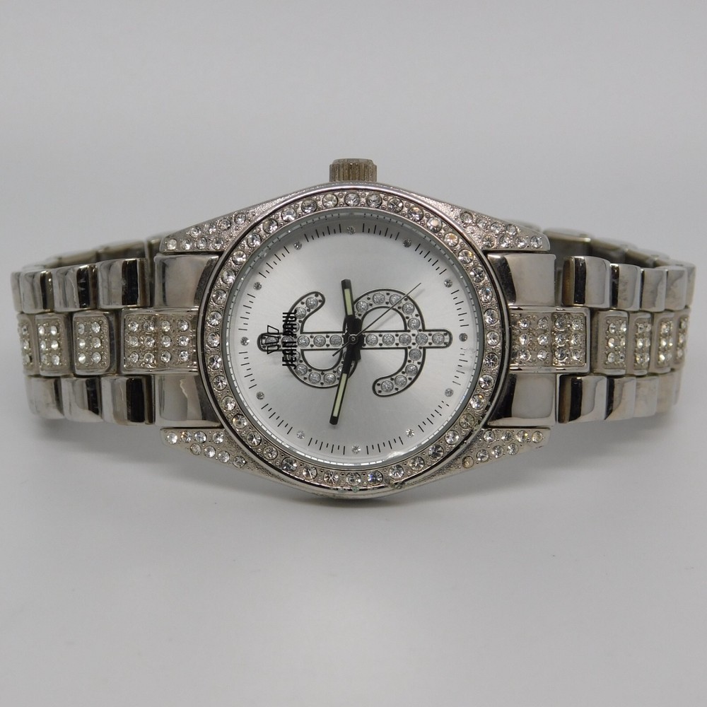 JEAN PAUL Mineral Glass Crystal Quartz Men’s Watch Sz. 7 3/4″ New Battery