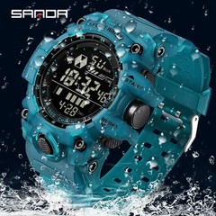 Men Outdoor Sports Watch Waterproof LED Analog Digital Show Multifunction
