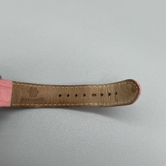 Pastorelli Womens Watch 34mm White MOP Dial Pink Leather Date New Battery