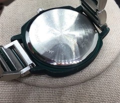 Isaac Mizrahi Live Green Rubber & Stainless Steel Wrist Watch-Works W1110