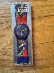 PWN109 Swatch 1993 Pop Chichicastenango Colorful Flower Swiss Made Authentic