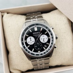 Seiko SSB429 Essentials Black Dial Stainless Steel Men’s Quartz Watch 41.5MM