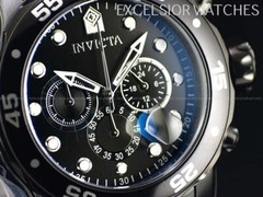 NEW Invicta Men’s 48mm Pro Diver SCUBA Chronograph COMBAT Triple Black SS Watch