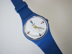 4 FLAGS! Ladies Collectible 1984 Swatch-Withdrawn From Market! VERY RARE!