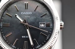 Casio MTP-1302DS-1A Mens 50M WR Watch Stainless Steel mother of pearl New