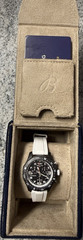 Breitling Endurance Pro Black Dial White Rubber Strap Quartz Chronograph Compass