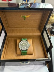 Big Pilot style Watch Swiss made ETA 6498 movement handmade Strap