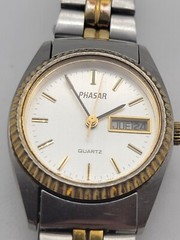 Vintage Phasar Two Tone Watch V248 0080 Oyster Chrono Sears Ladies Untested
