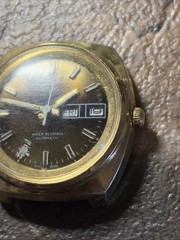 Timex Viscount Men’s Day Date Gold Tone Automatic 38mm Watch 47960 03376
