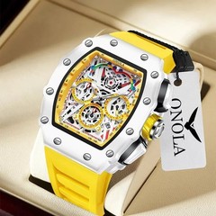 ONOLA Luxury Watch Men’s Fashion Casual Multifunctional Silicone Tape Waterproo