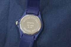 Geneva Blue Wristwatch 3/4″ wide Silicone Band 1 1/2″ Round Face
