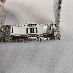 Wittnauer Swiss Rectangle Silver Wristwatch Sapphire Crystal Estate Sale Working