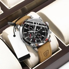 Men’s Sport Watch (Silver Case & Black Surface)