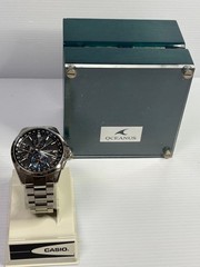 Casio Oceanus OCW-T2600-1AJF Solar Radio World Time Alarm Titanium Black Watch