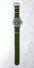 SEIKO ALBA Military Field Watch AQPK403 2020 Black Dial Luminous Green Japan
