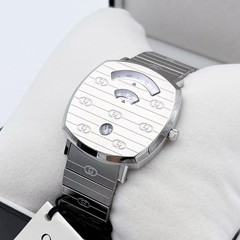 Gucci Grip YA157410 Quartz Silver Watch Men Japan New 0713025