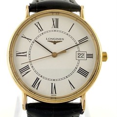 LONGINES LA GRANDE CLASSIQUE L4.636.2 GOLD PLATED FLAT MODEL QUARTZ DATE WATCH