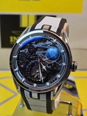 Invicta Celestial Naosia AUTOMATIC Mens Watch 44.5 Skeleton Dial White w/ Moon